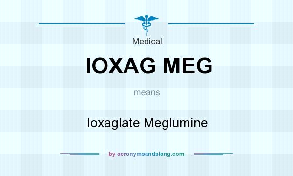 What does IOXAG MEG mean? It stands for Ioxaglate Meglumine