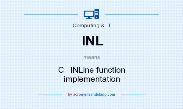 What does INL mean? It stands for C   INLine function implementation