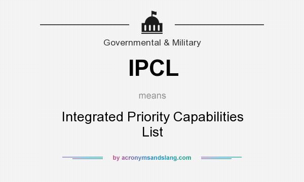 What does IPCL mean? It stands for Integrated Priority Capabilities List