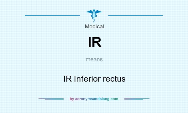 What does IR mean? It stands for IR Inferior rectus