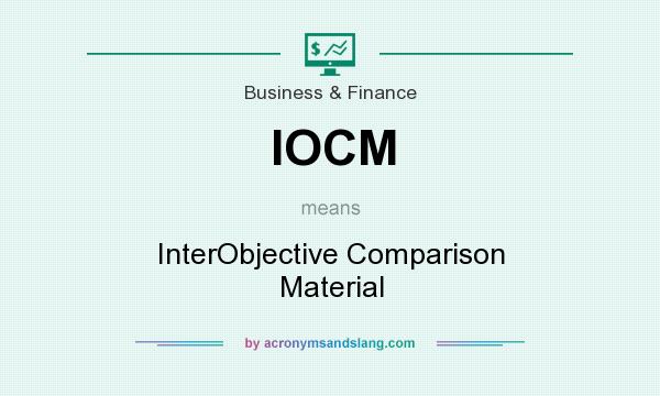 What does IOCM mean? It stands for InterObjective Comparison Material