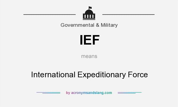 What does IEF mean? It stands for International Expeditionary Force