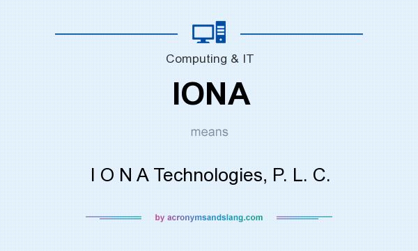 What does IONA mean? It stands for I O N A Technologies, P. L. C.