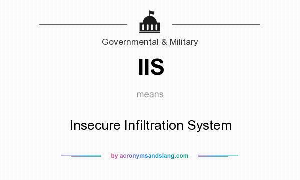 What does IIS mean? It stands for Insecure Infiltration System