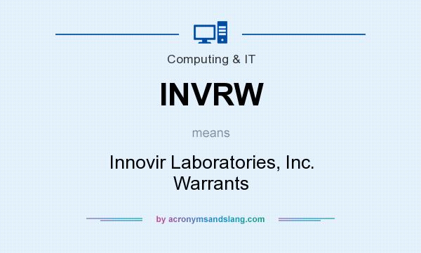 What does INVRW mean? It stands for Innovir Laboratories, Inc. Warrants