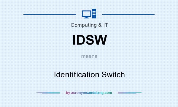 What does IDSW mean? It stands for Identification Switch