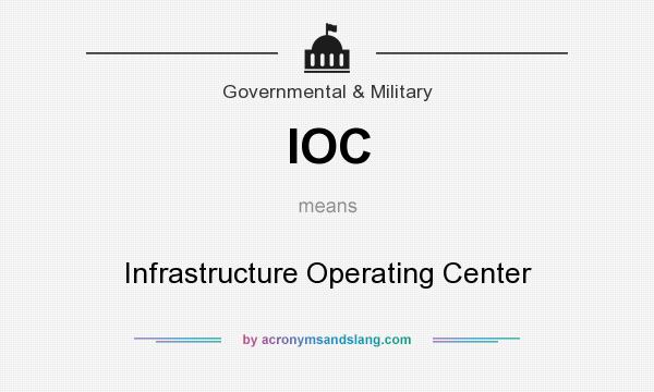 What does IOC mean? It stands for Infrastructure Operating Center