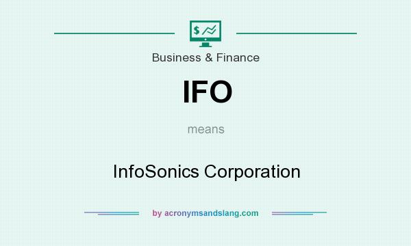 What does IFO mean? It stands for InfoSonics Corporation