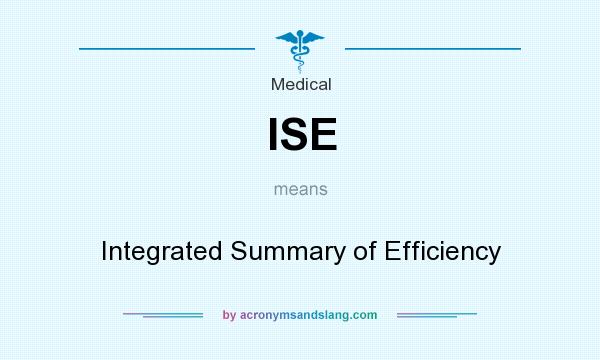 What does ISE mean? It stands for Integrated Summary of Efficiency