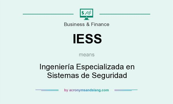 What does IESS mean? It stands for Ingeniería Especializada en Sistemas de Seguridad