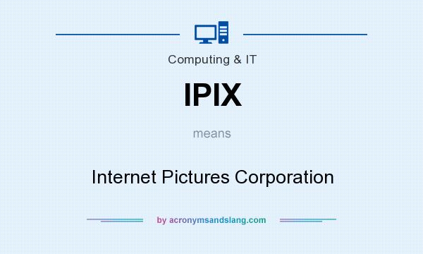 What does IPIX mean? It stands for Internet Pictures Corporation