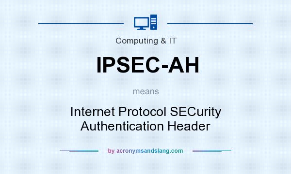 What does IPSEC-AH mean? It stands for Internet Protocol SECurity Authentication Header