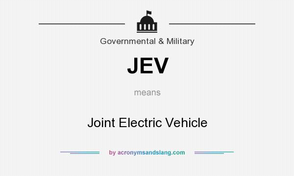 What does JEV mean? It stands for Joint Electric Vehicle