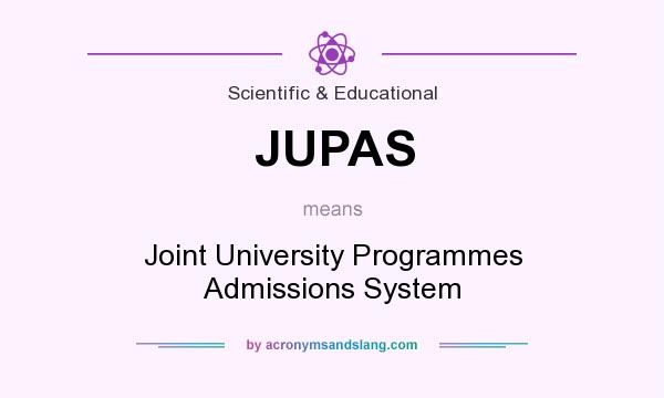 What does JUPAS mean? It stands for Joint University Programmes Admissions System