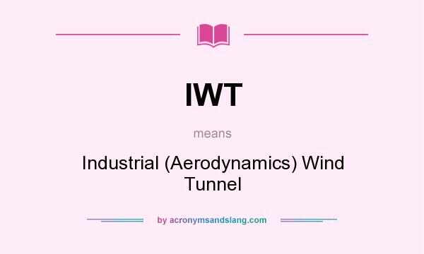 What does IWT mean? It stands for Industrial (Aerodynamics) Wind Tunnel