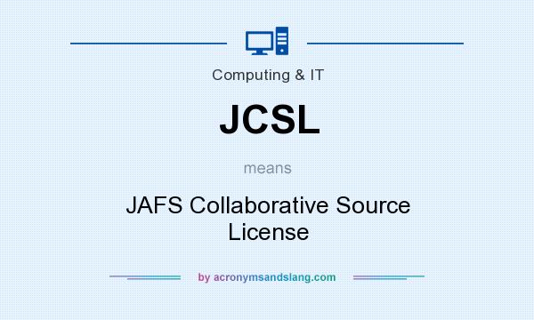 What does JCSL mean? It stands for JAFS Collaborative Source License