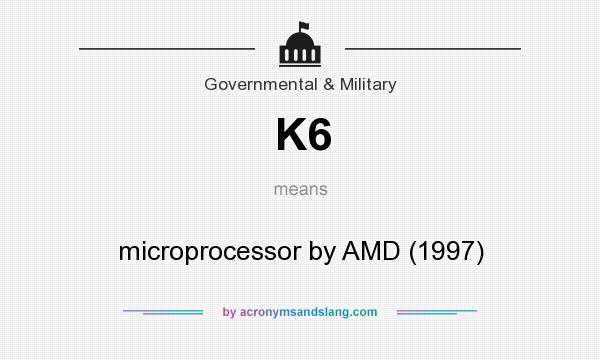 What does K6 mean? It stands for microprocessor by AMD (1997)