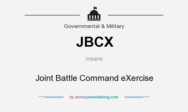 What does JBCX mean? It stands for Joint Battle Command eXercise