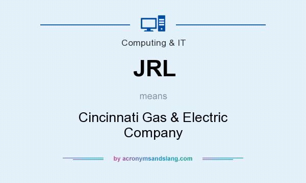 What does JRL mean? It stands for Cincinnati Gas & Electric Company