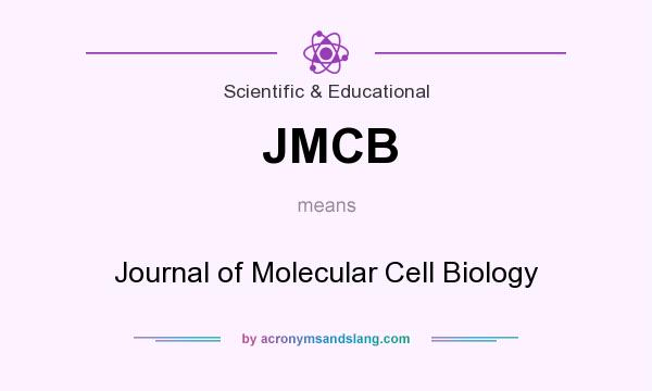 What does JMCB mean? It stands for Journal of Molecular Cell Biology