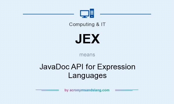 What does JEX mean? It stands for JavaDoc API for Expression Languages