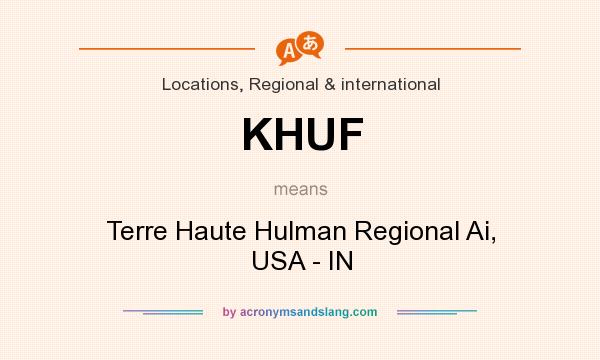 What does KHUF mean? It stands for Terre Haute Hulman Regional Ai, USA - IN