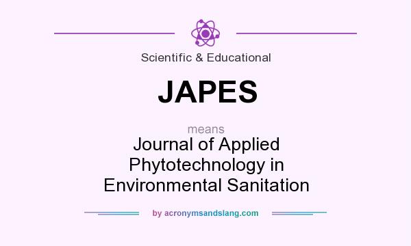 What does JAPES mean? It stands for Journal of Applied Phytotechnology in Environmental Sanitation