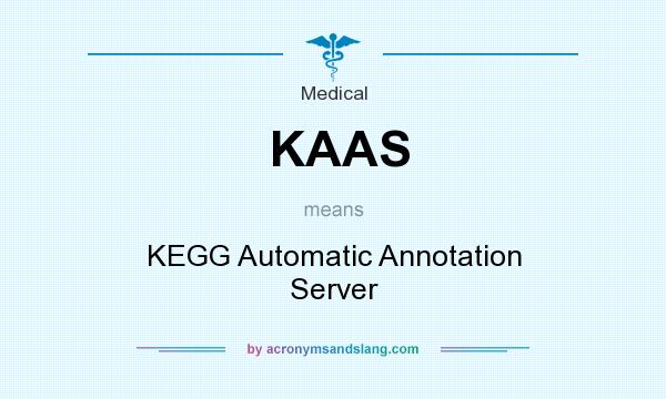 What does KAAS mean? It stands for KEGG Automatic Annotation Server