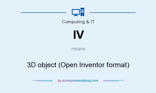 What does IV mean? It stands for 3D object (Open Inventor format)