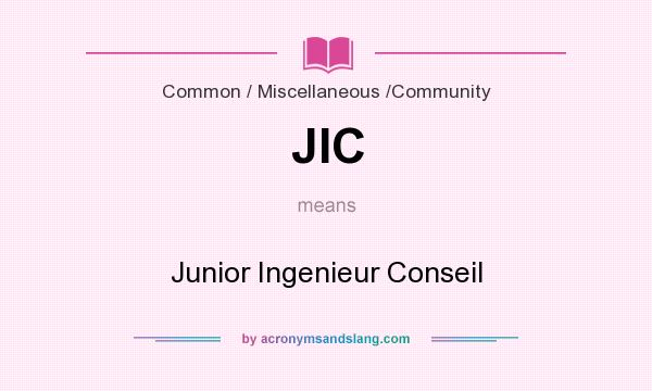 What does JIC mean? It stands for Junior Ingenieur Conseil