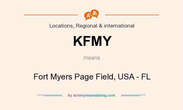 What does KFMY mean? It stands for Fort Myers Page Field, USA - FL