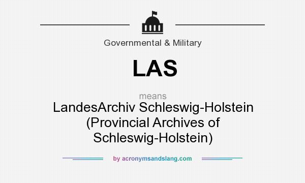 What does LAS mean? It stands for LandesArchiv Schleswig-Holstein (Provincial Archives of Schleswig-Holstein)