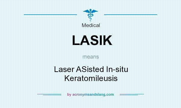 What does LASIK mean? It stands for Laser ASisted In-situ Keratomileusis