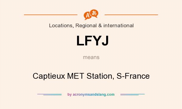 What does LFYJ mean? It stands for Captieux MET Station, S-France