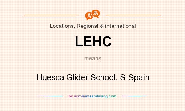 What does LEHC mean? It stands for Huesca Glider School, S-Spain