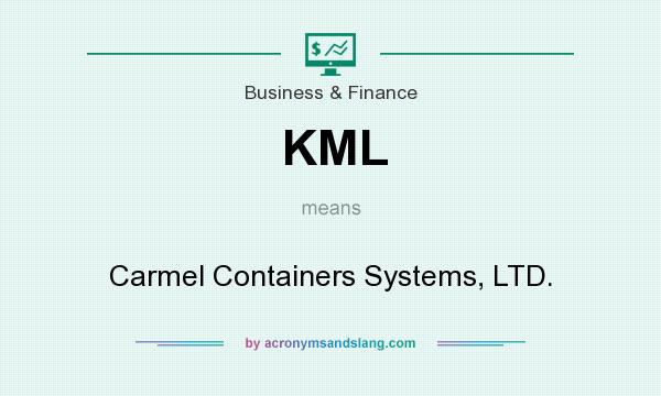 What does KML mean? It stands for Carmel Containers Systems, LTD.