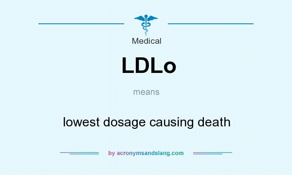What does LDLo mean? It stands for lowest dosage causing death