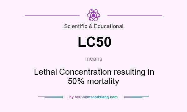 What does LC50 mean? It stands for Lethal Concentration resulting in 50% mortality