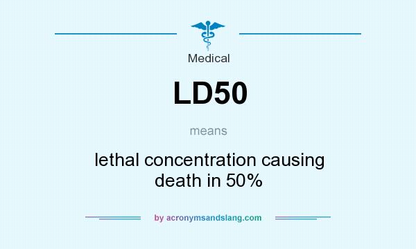 What does LD50 mean? It stands for lethal concentration causing death in 50%