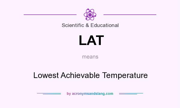 What does LAT mean? It stands for Lowest Achievable Temperature