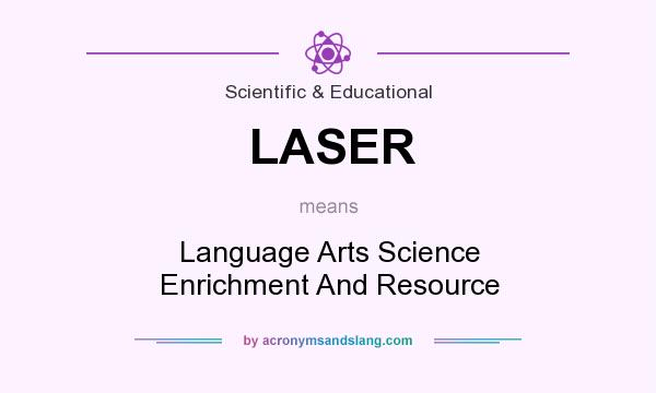 What does LASER mean? It stands for Language Arts Science Enrichment And Resource