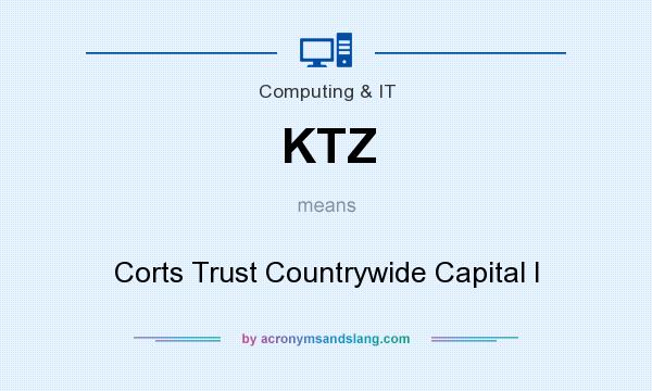 What does KTZ mean? It stands for Corts Trust Countrywide Capital I