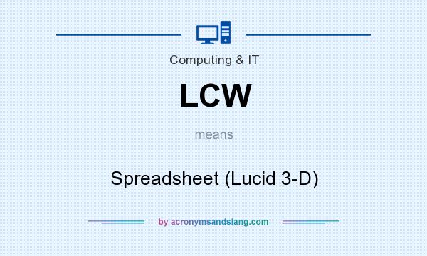 What does LCW mean? It stands for Spreadsheet (Lucid 3-D)