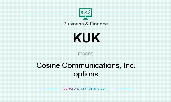 What does KUK mean? It stands for Cosine Communications, Inc. options