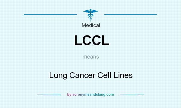 What does LCCL mean? It stands for Lung Cancer Cell Lines