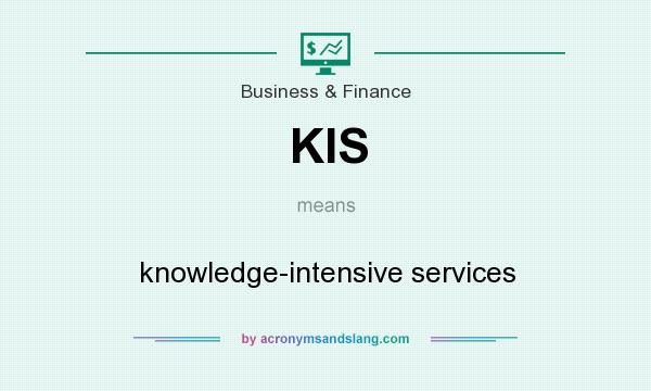 What does KIS mean? It stands for knowledge-intensive services
