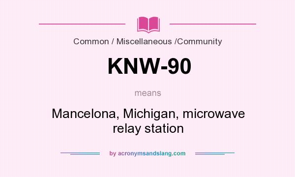 What does KNW-90 mean? It stands for Mancelona, Michigan, microwave relay station
