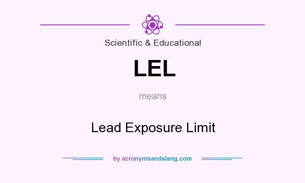 What does LEL mean? It stands for Lead Exposure Limit