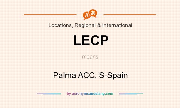 What does LECP mean? It stands for Palma ACC, S-Spain