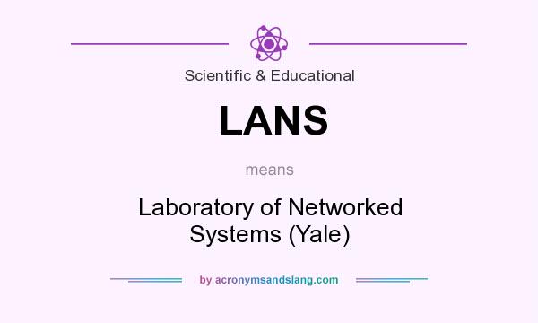 What does LANS mean? It stands for Laboratory of Networked Systems (Yale)